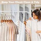 24 Pack Hangers Space Saving Magic Space Saver Storage Smart Plastic Clothes - Image 5