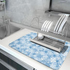 Winter Snowflake Dish Drying Mat - Image 4
