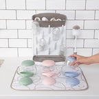 Ubbi Taupe Microfiber Dish Drying Mat, Baby Bottle Drying Mat, Kitchen Counter - Image 5