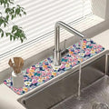 Sink Faucet Absorbing Mat Cute Flowers Sink Splash Guard Drying Mat by Unknown