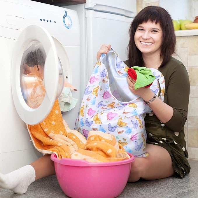 Shappy 2 Pcs Large Travel Laundry Bag Washable Waterproof Wet Dry Large Dirty - Image 4