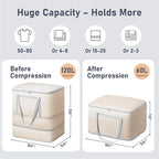 DIMJ Comforter Storage Bag - 120L Large Blanket Storage Compression Bags - Image 2