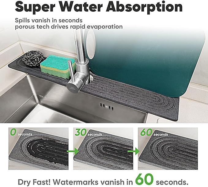 Stone Faucet Mat For Kitchen Sink - Image 5