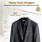Plastic Hangers 50 Pack, 16.5 in Heavy Duty Clothes Hangers - Image 4