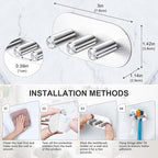 Electric Toothbrush Head Holder, Toothbrush Holders Wall Mounted, Adhesive - Image 9