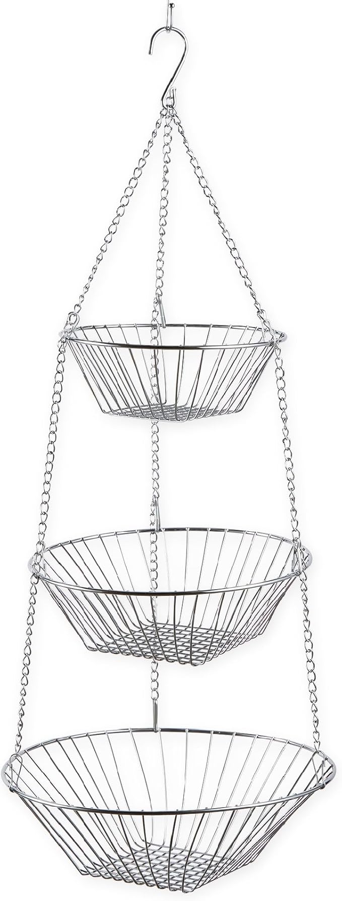 RSVP 30-by-12-Inch 3-Tier Wire Hanging Basket by RSVPInternational