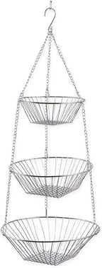 RSVP 30-by-12-Inch 3-Tier Wire Hanging Basket by RSVPInternational