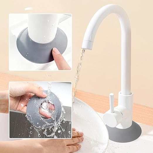 Small Sink Faucet Splash Handle Drip Guard Mat Silicone Pad Protectors Behind - Image 7