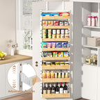 8-Tier Over The Door Pantry Organizer, Heavy-Duty Metal Wall Mount or Hanging - Image 6