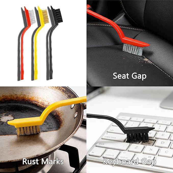 12Pcs Crevice Cleaning Brush Set, Hard Bristle Cleaning Supplies - Image 4