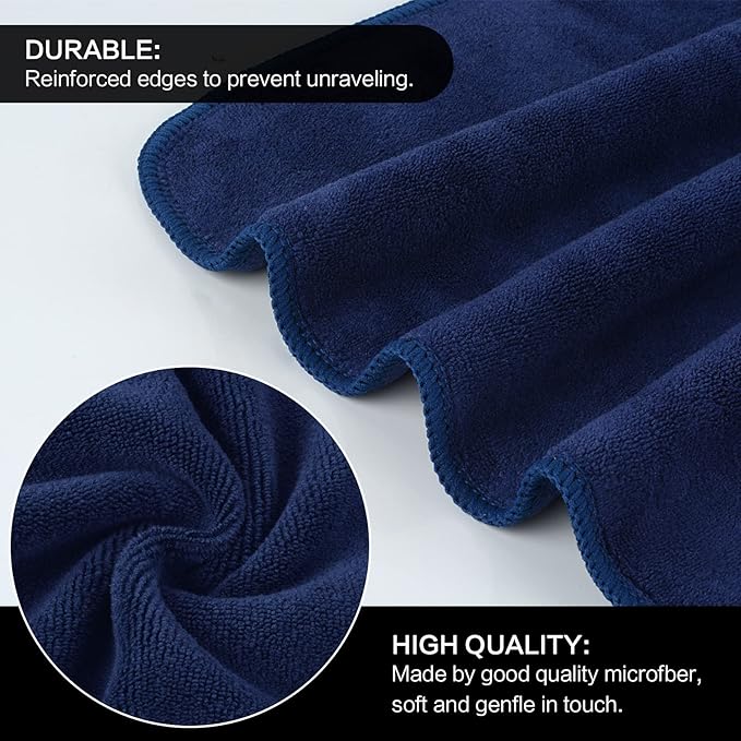 SINLAND Microfiber Facial Cloths Fast Drying Washcloth 12inch x 12inch - Image 6