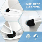 2 Pack Toilet Brush for Bathroom, Toilet Brush and Holder Set, Toilet Bowl Brush - Image 3