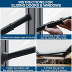 Door Security Bar, Rerishom Door Stoppers Security bar, Heavy Duty Door Lock - Image 7
