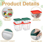 Barydat 4 Pcs Square Food Storage Containers - Image 3