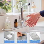 Stone Faucet Mat for Kitchen Sink- 23.6''x 3.9''Diatomite Fast-Drying Faucet Mat - Image 3