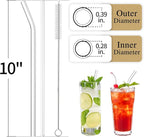 Piteno® 16-Pack Reusable Glass Straws, Milkshakes - Image 2