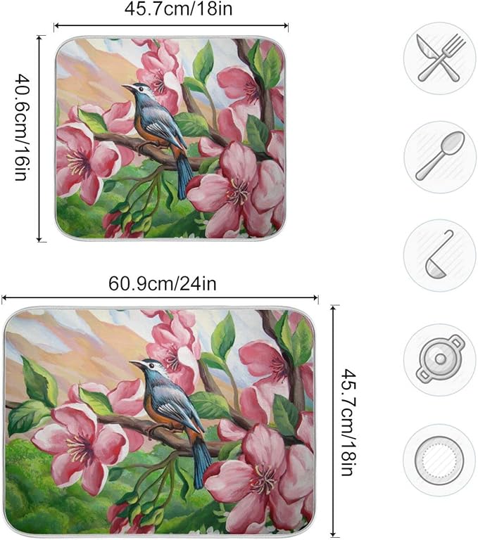 Absorbent Dish Drying Mat for Kitchen Counter - Image 3