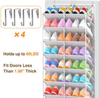 20-30 Pairs Over the Door Shoe Organizer, 10-Tier Door Shoes Rack, Handing - Image 7