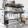 Over The Sink Dish Drying Rack, 3 Tier Adjustable Length Full Stainless Steel by LIVOD