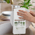 Sage Green Botanical Hand Towels - Image 4
