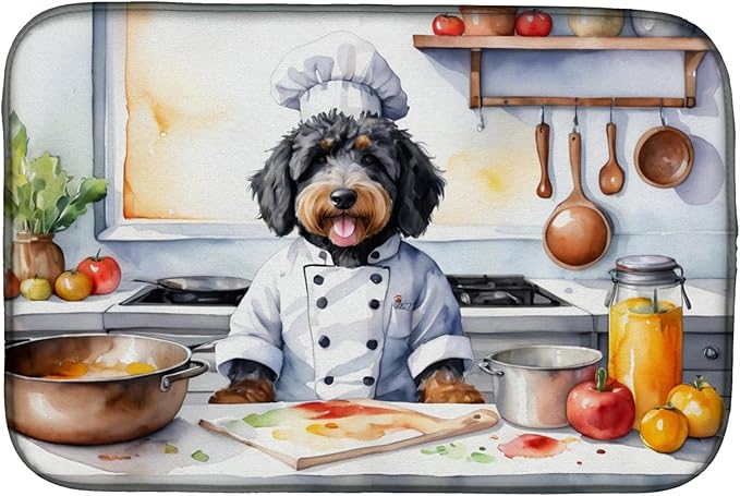 Caroline's Treasures DAC6205DDM Bernedoodle The Chef Dish Drying Mat Absorbent by CarolinesTreasures