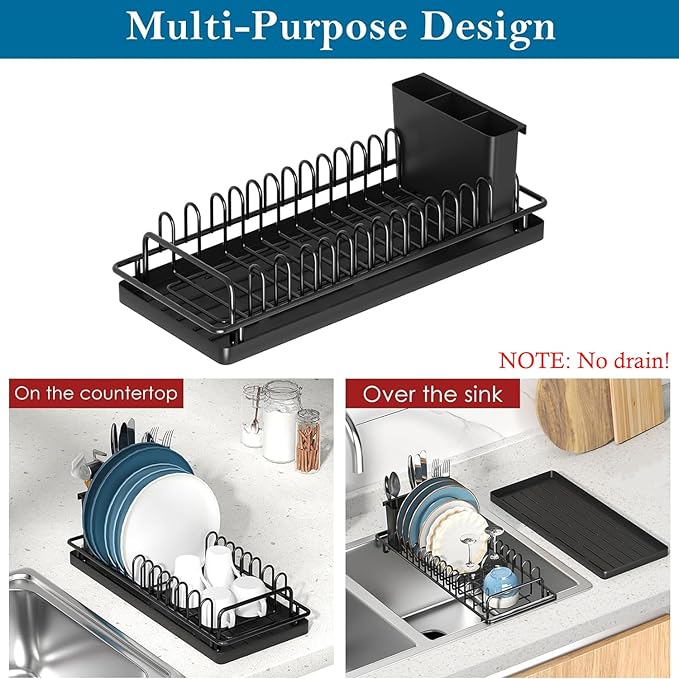 Compact Small Dish Rack Sink Drying Rack - Image 2
