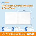 400 Packs Sterile Gauze Pads 4x4 Inch 12-Ply, 100% Cotton Large Gauze Sponges - Image 3