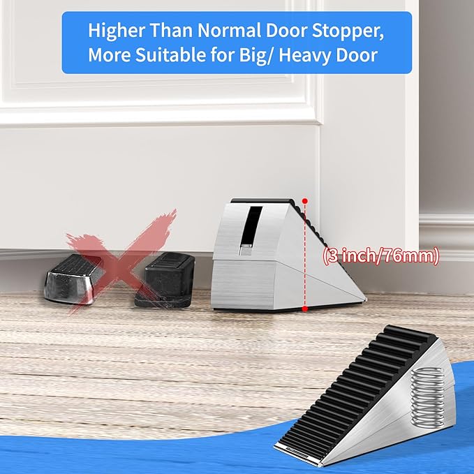 2 Pack Strongest Heavy Duty Door Stopper Wedge - Image 2