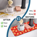 Christmas Merry Xmas Kitchen Sink Splash Guard Faucet Mat Santa Claus Super - Image 6
