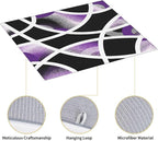 Purple Black White Geometric Abstract Dish Drying Mat - Image 7