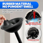 4-Piece Toilet Brush and Plunger Set, Extended Handle Plunger, Toilet Bowl - Image 5