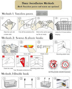 Wire Storage Basket 2 Packs, Wall Mounted Kitchen Bathroom, Hanging Cabinet - Image 5