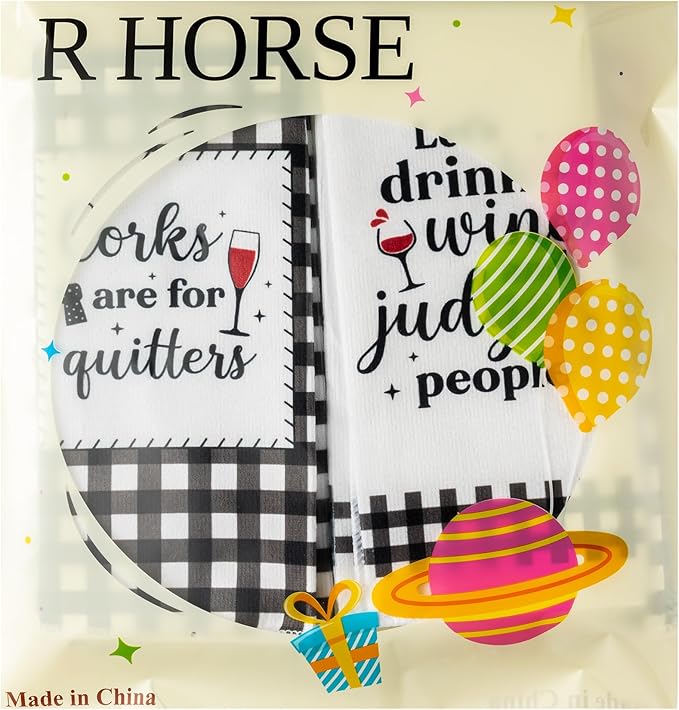 R HORSE Funny Kitchen Dish Towels - Image 7