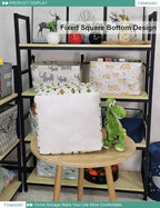 FANKANG Square Nursery Hamper Storage Bins Canvas Laundry Basket Foldable - Image 7