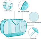 Seiritex Mesh Popup Laundry Hamper 3 Compartment Sortable Horizontal - Image 4