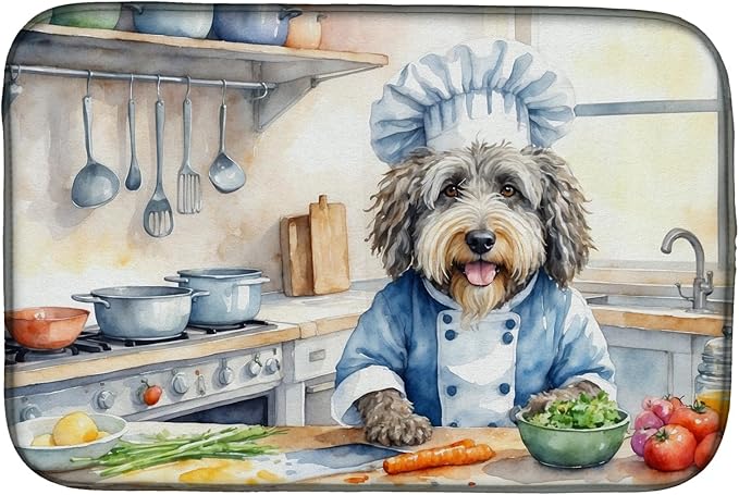 Caroline's Treasures DAC6204DDM Bergamasco Sheepdog The Chef Dish Drying Mat by CarolinesTreasures