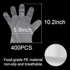 400 Count Disposable Plastic Gloves, Food Safe, Latex-Free & Powder-Free – - Image 7