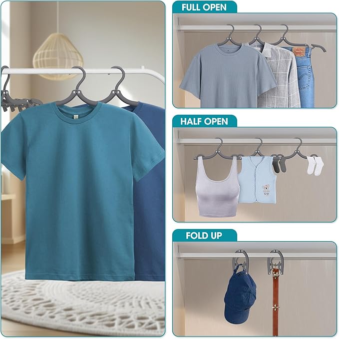 30 Pcs Travel Hangers Portable Foldable Travel Hanger Organizer, Plastic Cruise - Image 3
