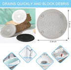 4-Pack Drain Hair Catcher Durable Silicone Hair Stopper Shower Drain Covers - Image 2