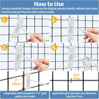 20Pcs Gridwall Hooks, Metal Grid Panel Hanging Peg Hooks, Grid Wall Accessory - Image 6