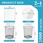 Charmount Small Trash Bags 4 Gallon-1000 Count Drawstring Mini Garbage Bags - Image 2