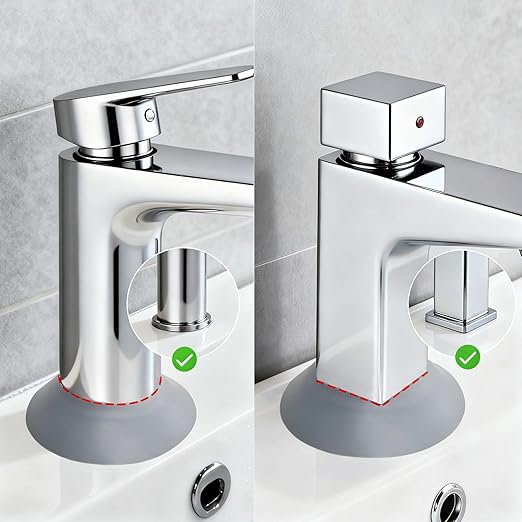 Small Sink Faucet Splash Handle Drip Guard Mat Silicone Pad Protectors Behind - Image 4