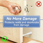 4Pcs White Spring Door Stops, Screw in & Adhesive Door Stopper - Image 5