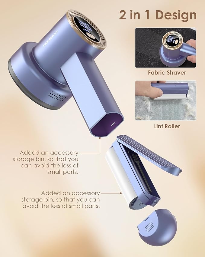 Fabric Shaver Fuzz Remover Rechargeable, HOMEASY Electric Lint Remover Shaver - Image 5