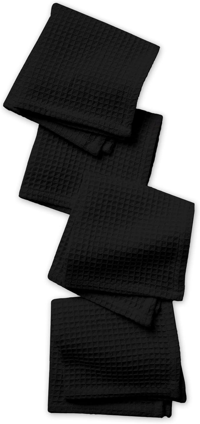 Encasa XO' Waffle Weave Face & Hand Towels – 12"x12", Kitchen & Travel – Small - Image 2