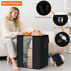 SpaceWhisper 4 Pack 100L Clothes Storage, Foldable Thick Fabric Blanket Storage - Image 3