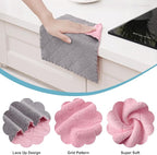 Homaxy 12 Pack Kitchen Cloths Dish Towels, Super Soft and Absorbent Dish Cloths - Image 2