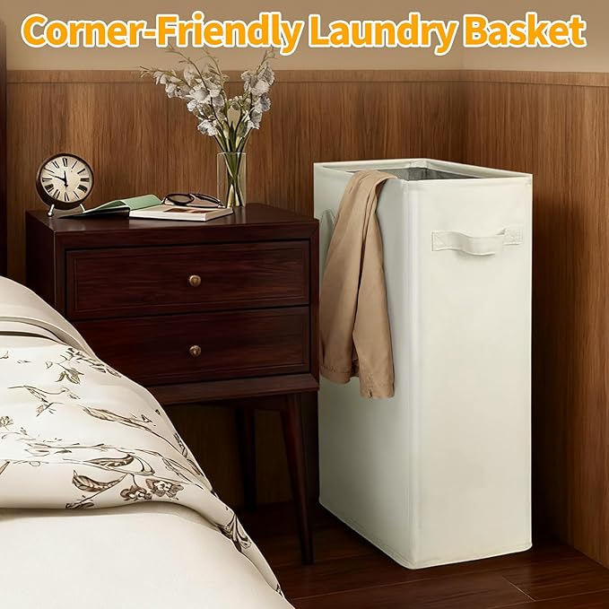 Slim Laundry Hamper, 48L Ultra Thin Collapsible Laundry Basket - Image 5