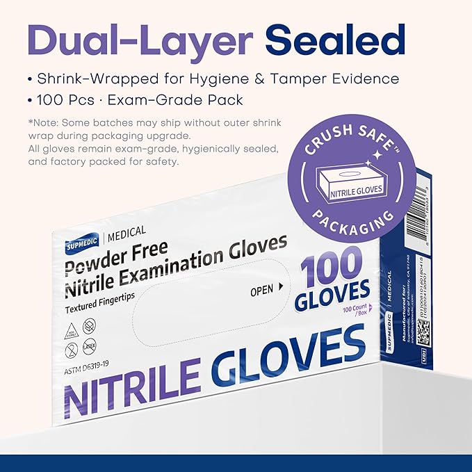 Medical Soft Max™ Nitrile Disposable Gloves, 100 Ct Latex-Free Powder-Free Food - Image 5