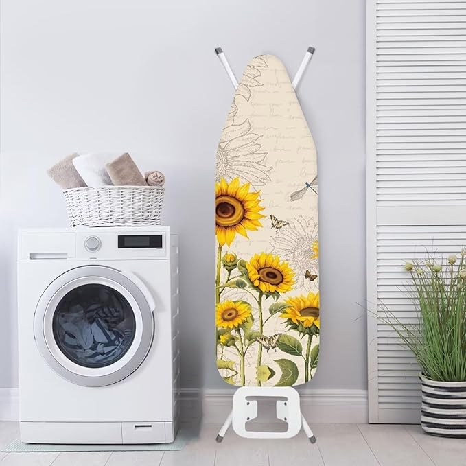 Sunflower Ironing Board Pad, Butterfly Ironing Board Cover 15" x 54" Scorch - Image 4
